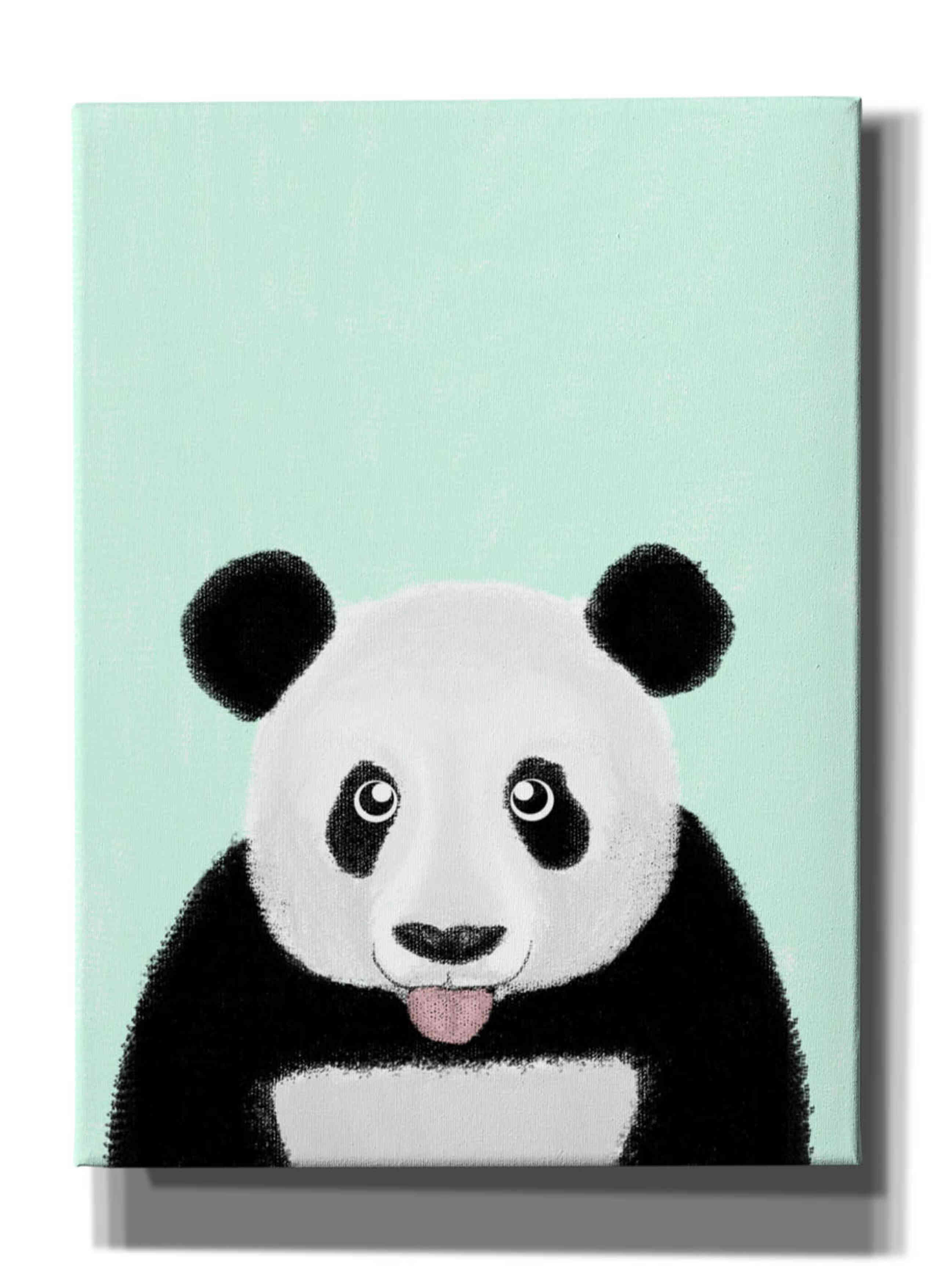 'Cute Panda' by Barruf Giclee Canvas Wall Art