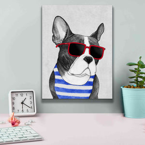 'Frenchie Summer Style' by Barruf Giclee Canvas Wall Art,12x16