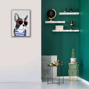 'Frenchie Summer Style' by Barruf Giclee Canvas Wall Art,18x26
