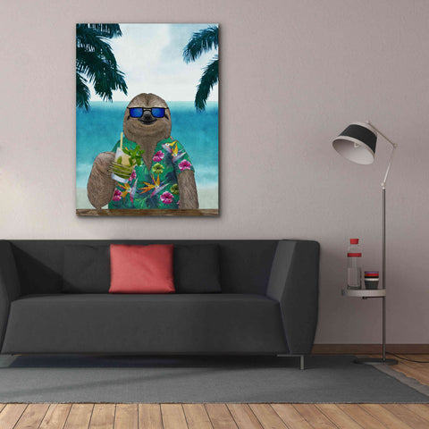 Image of 'Sloth on Summer Holidays' by Barruf Giclee Canvas Wall Art,40x54