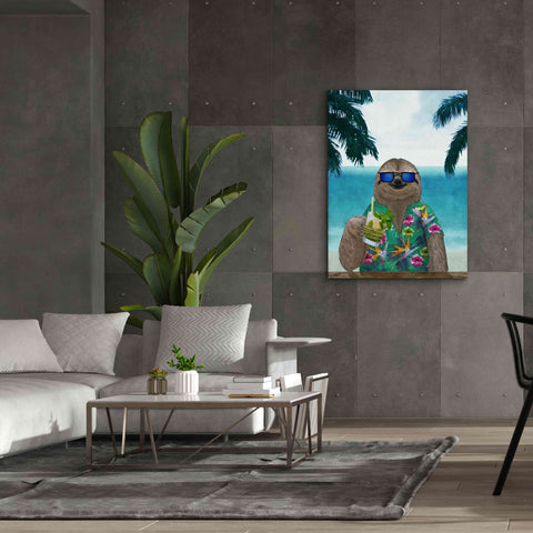 Image of 'Sloth on Summer Holidays' by Barruf Giclee Canvas Wall Art,40x54