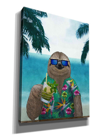 Image of 'Sloth on Summer Holidays' by Barruf Giclee Canvas Wall Art