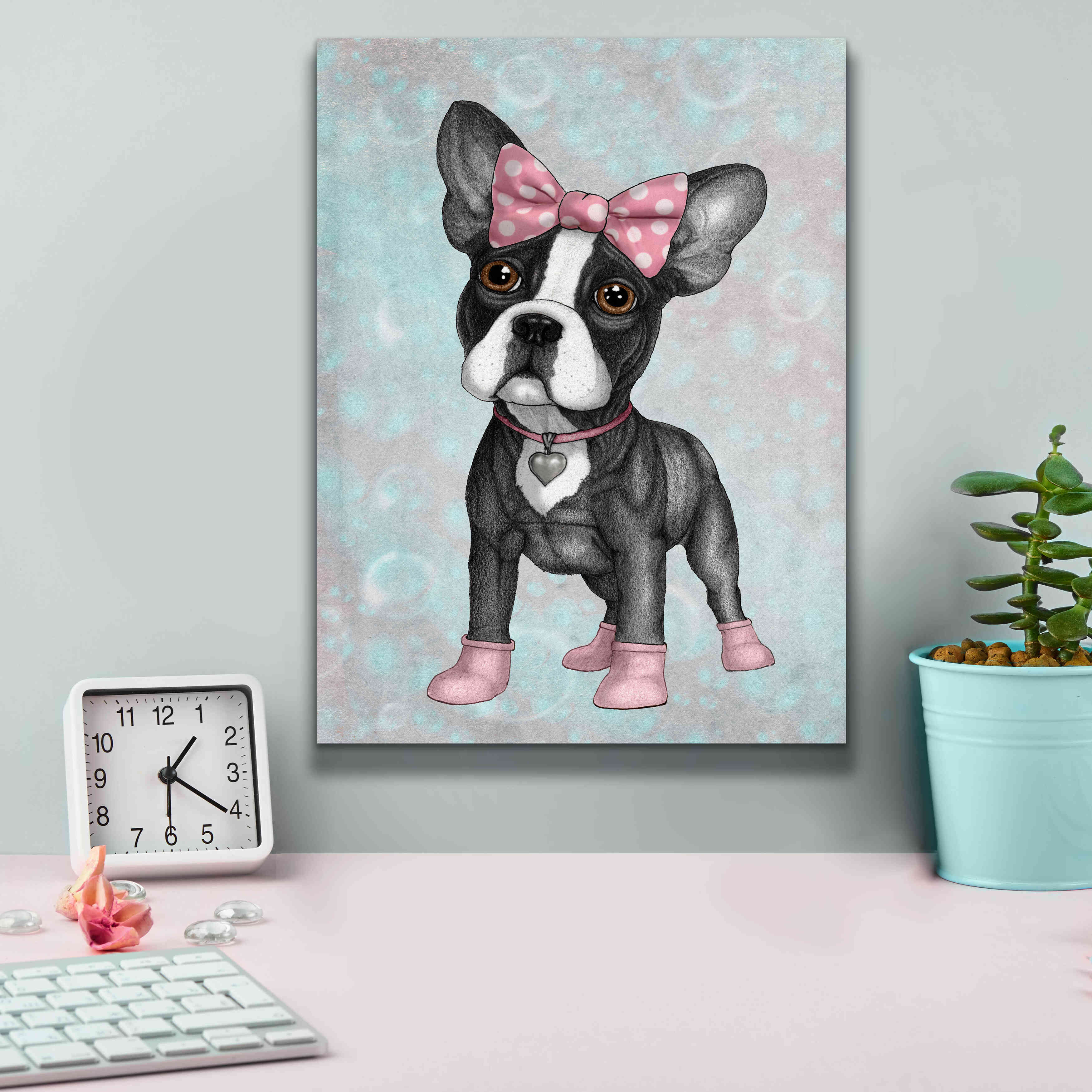 'Sweet Frenchie' by Barruf Giclee Canvas Wall Art,12x16