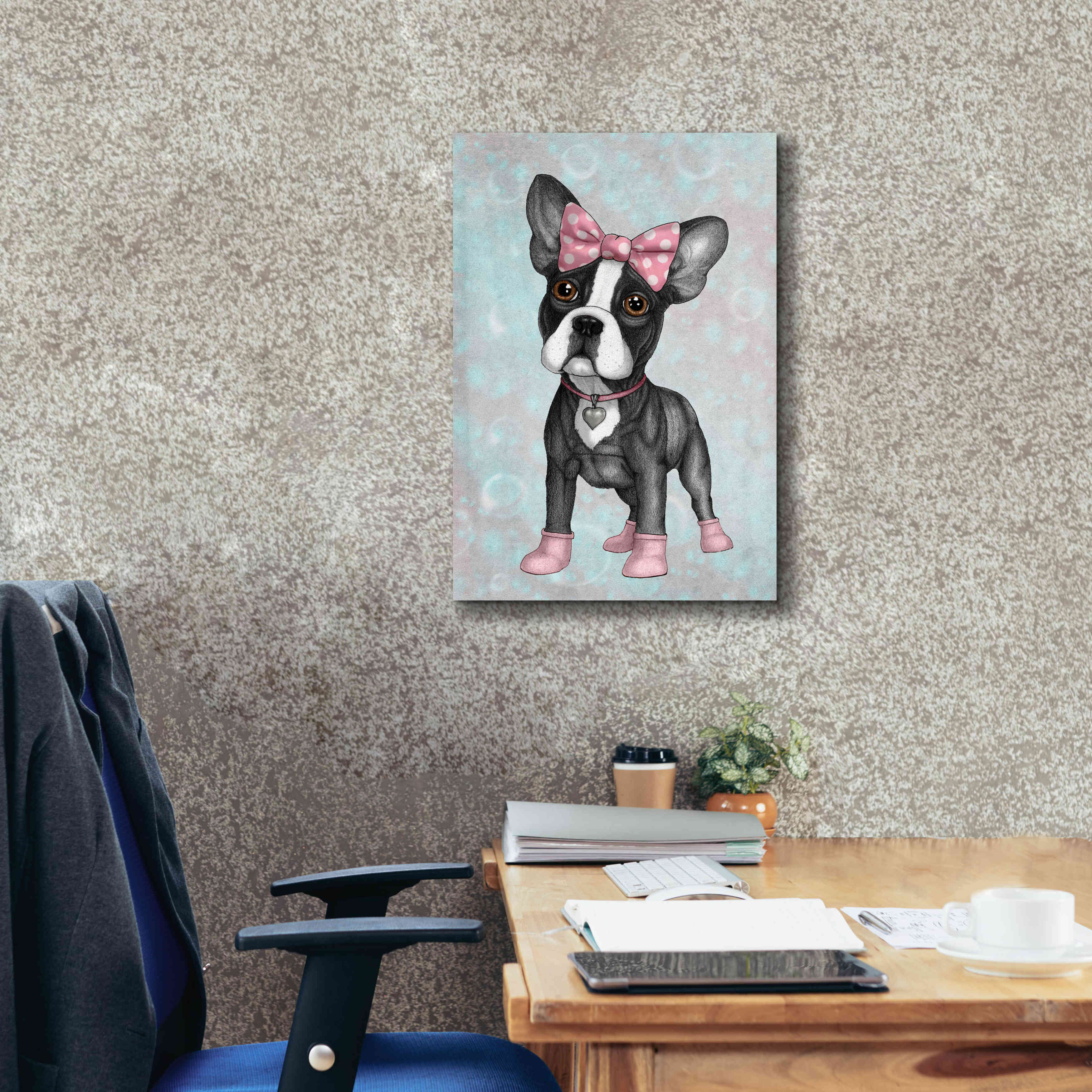 'Sweet Frenchie' by Barruf Giclee Canvas Wall Art,18x26