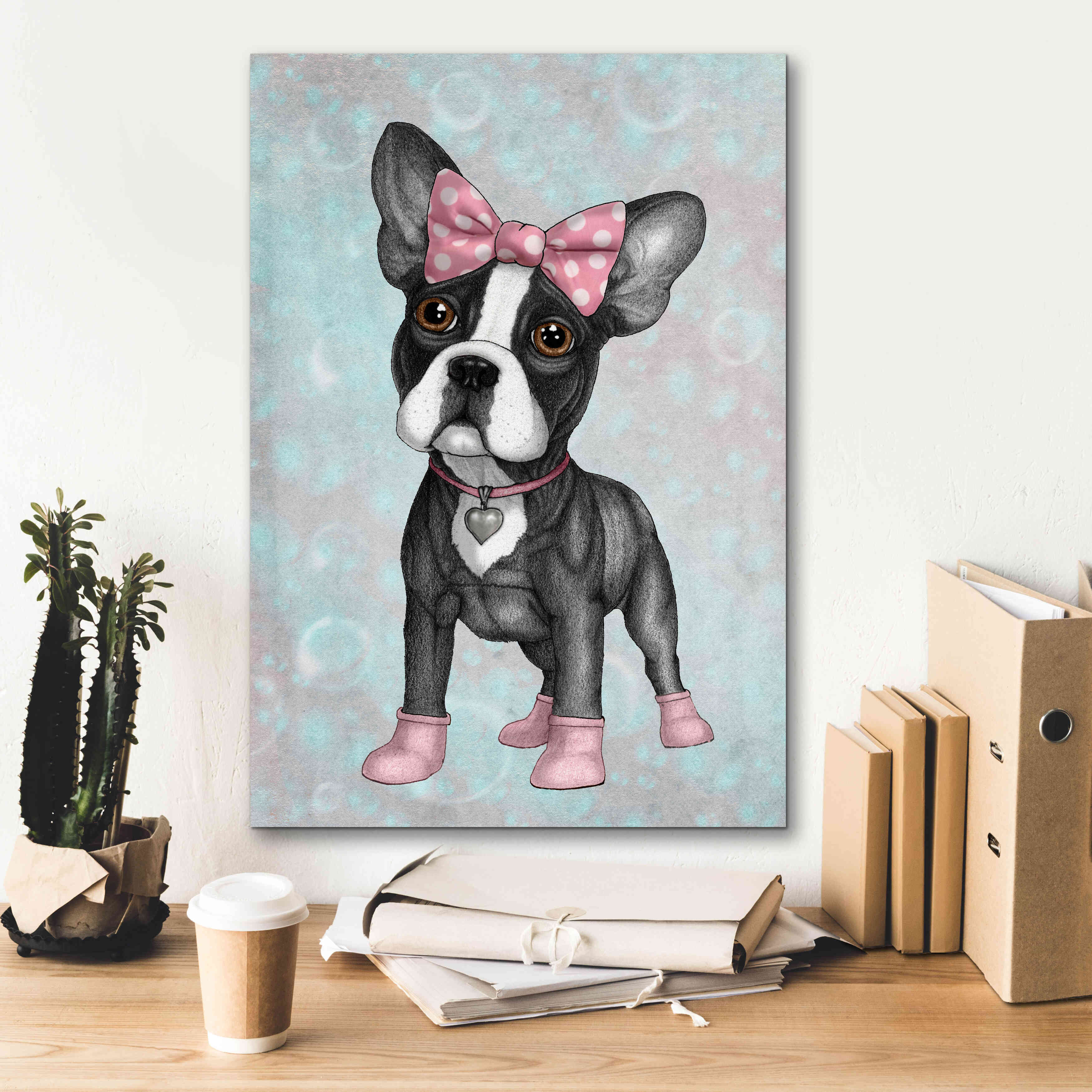 'Sweet Frenchie' by Barruf Giclee Canvas Wall Art,18x26