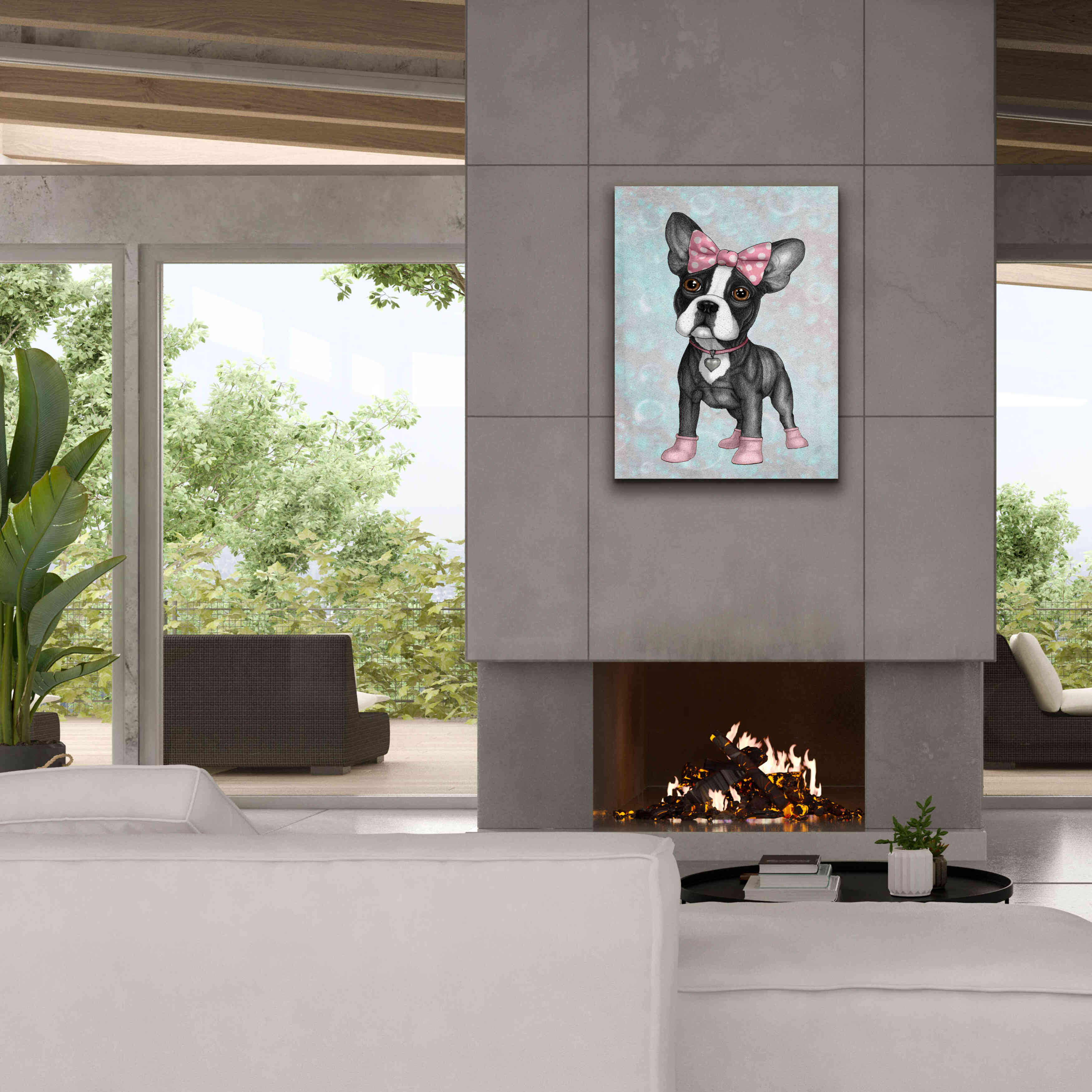 'Sweet Frenchie' by Barruf Giclee Canvas Wall Art,26x34