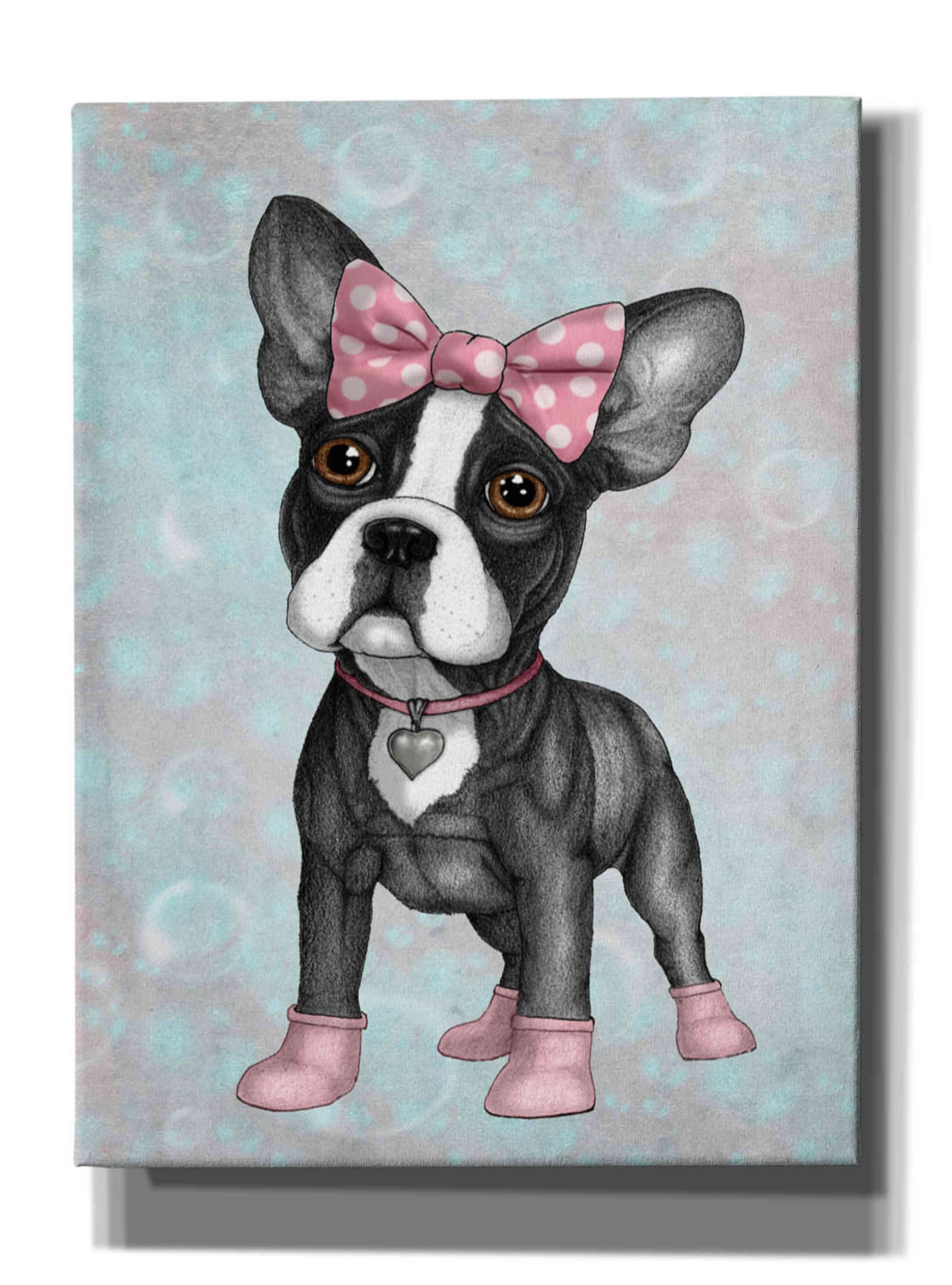 'Sweet Frenchie' by Barruf Giclee Canvas Wall Art