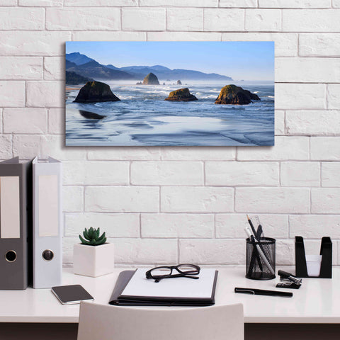 Image of 'Cannon Beach' by Michael Broom Giclee Canvas Wall Art,24x12