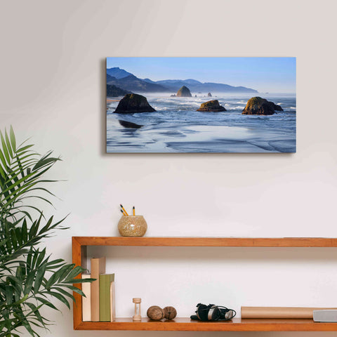 Image of 'Cannon Beach' by Michael Broom Giclee Canvas Wall Art,24x12