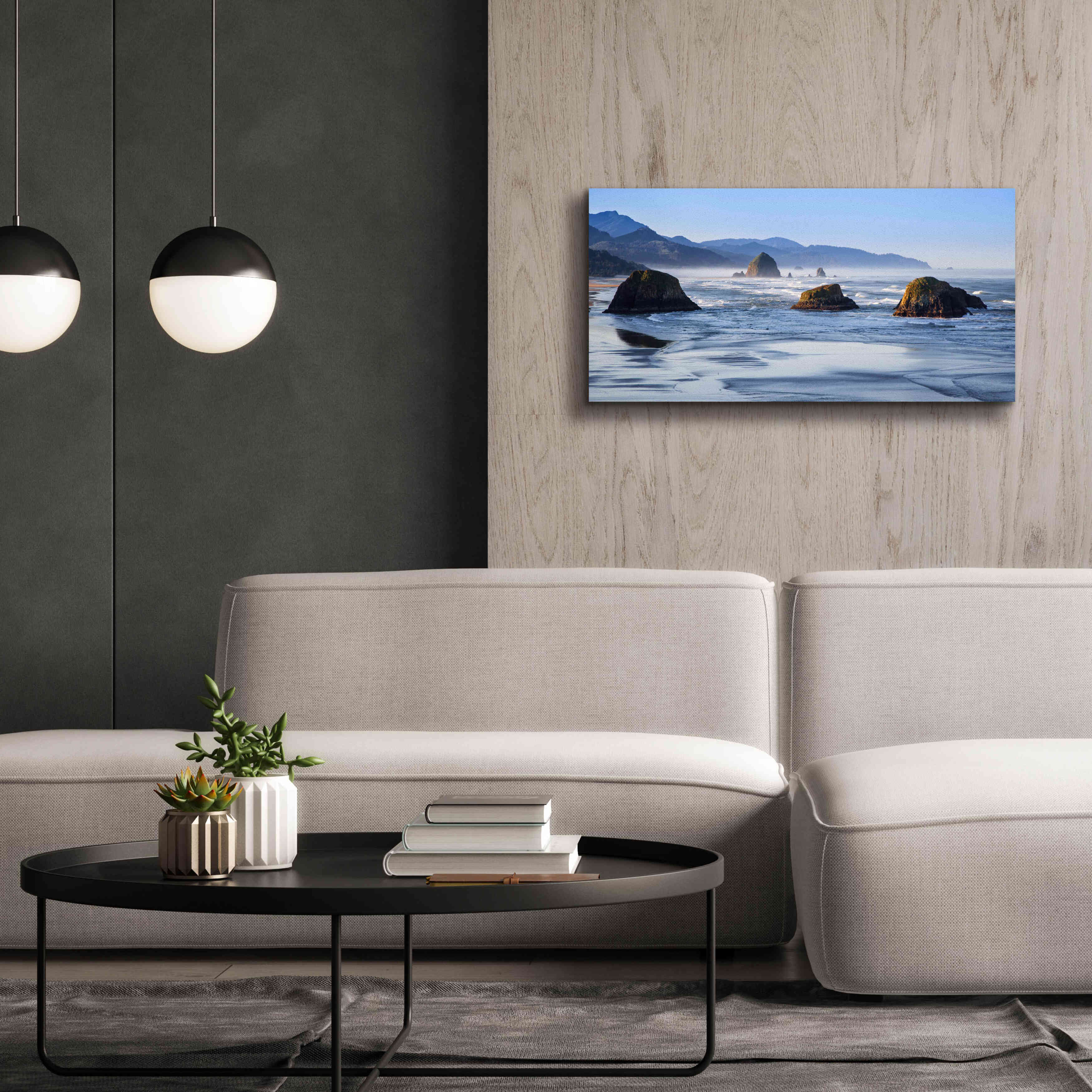 'Cannon Beach' by Michael Broom Giclee Canvas Wall Art,40x20