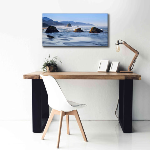 Image of 'Cannon Beach' by Michael Broom Giclee Canvas Wall Art,40x20