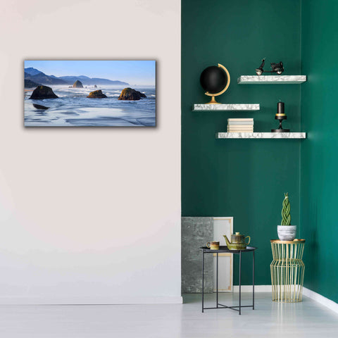 Image of 'Cannon Beach' by Michael Broom Giclee Canvas Wall Art,40x20