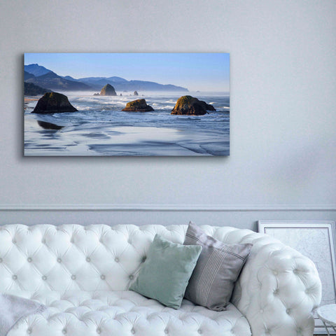 Image of 'Cannon Beach' by Michael Broom Giclee Canvas Wall Art,60x30