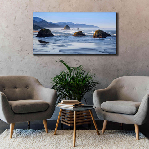 Image of 'Cannon Beach' by Michael Broom Giclee Canvas Wall Art,60x30