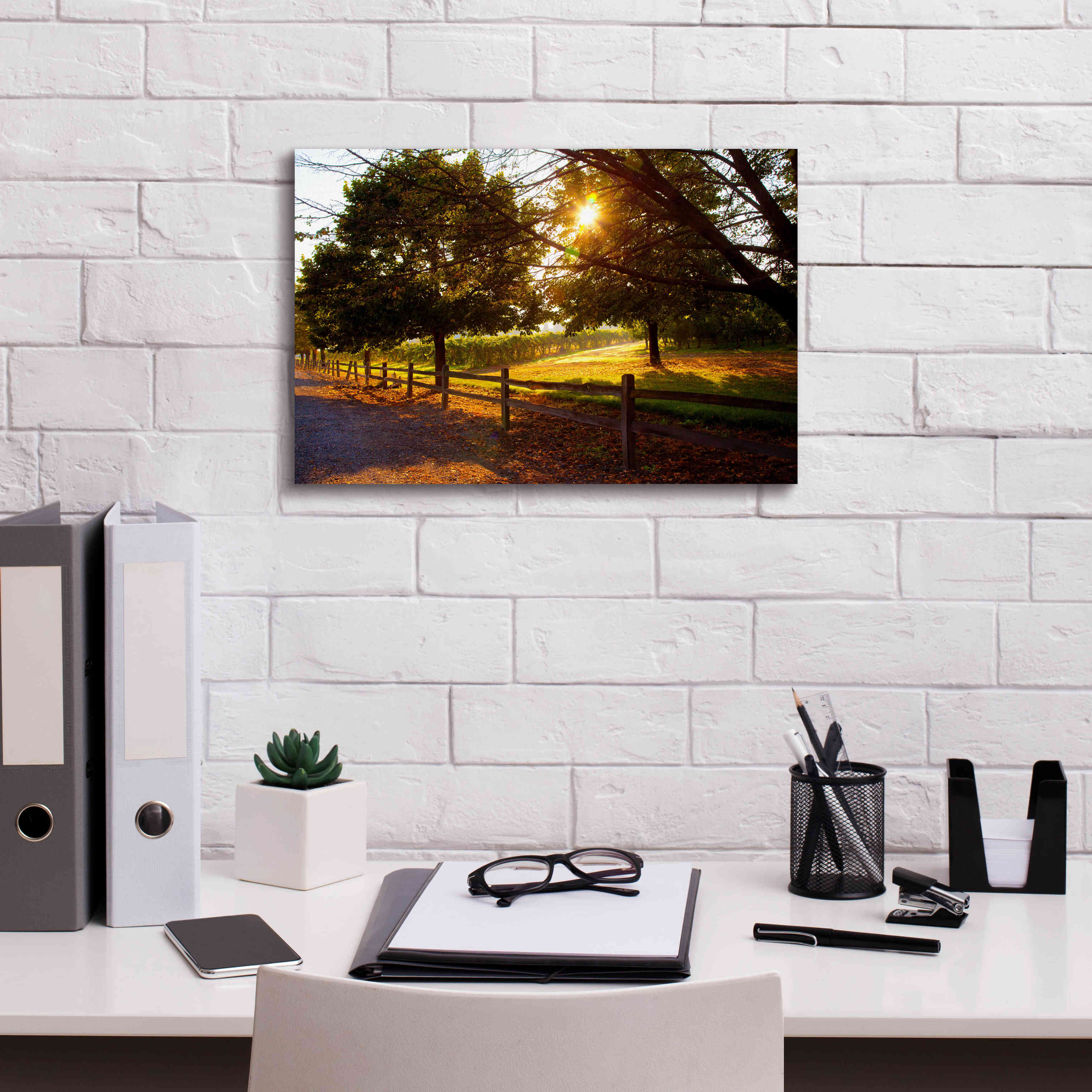 'Dreamland Vineyard' by Michael Broom Giclee Canvas Wall Art,18x12