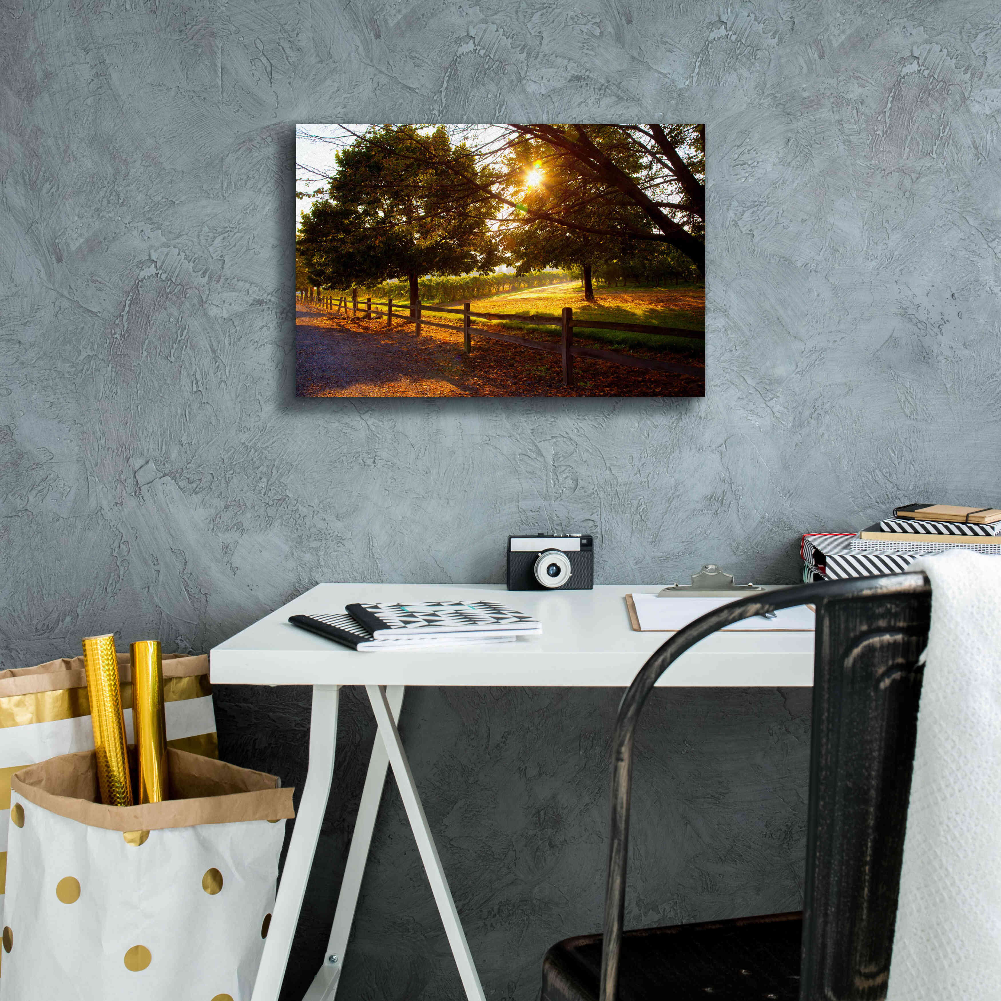 'Dreamland Vineyard' by Michael Broom Giclee Canvas Wall Art,18x12