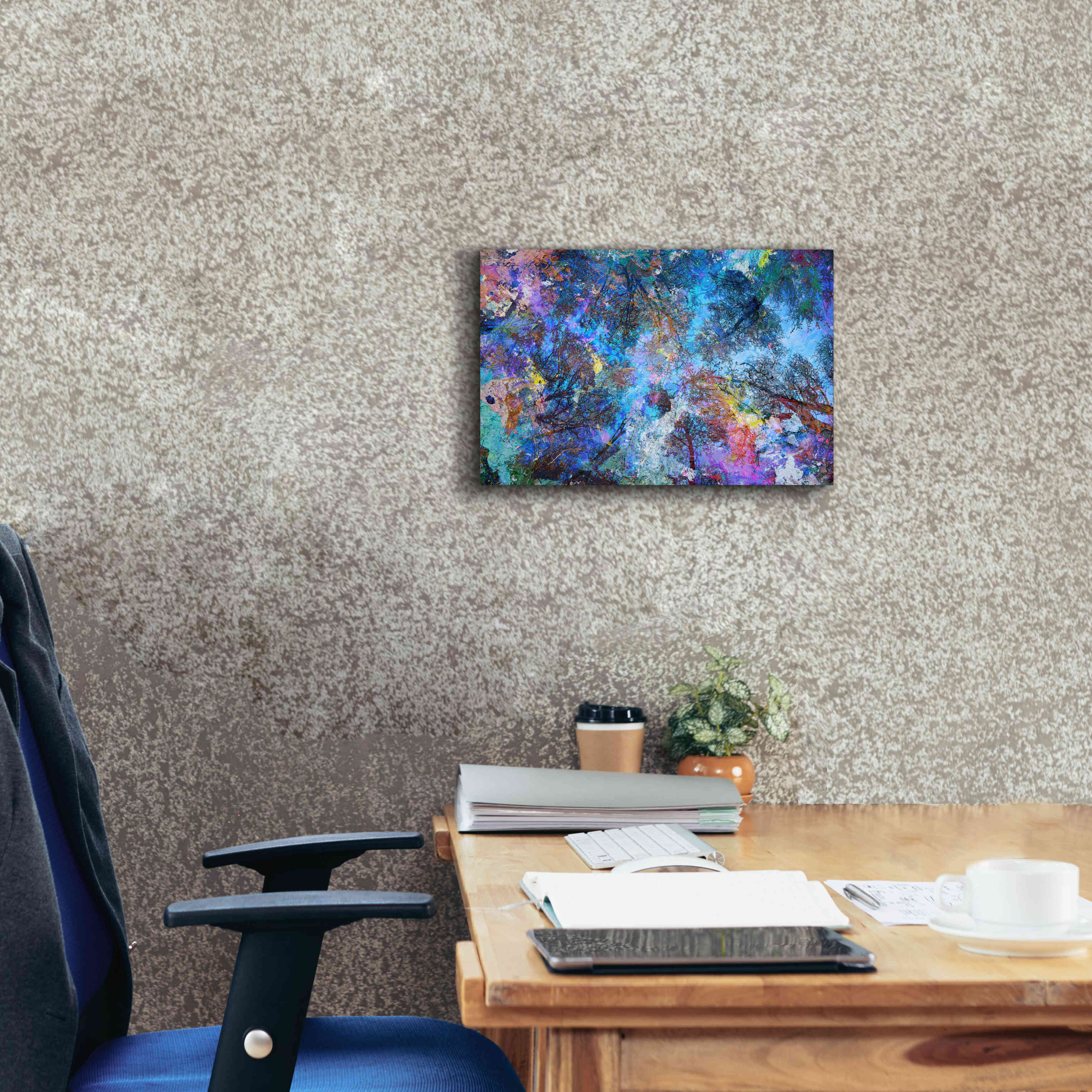 'Dreaming up to the Trees' by Michael Broom Giclee Canvas Wall Art,18x12