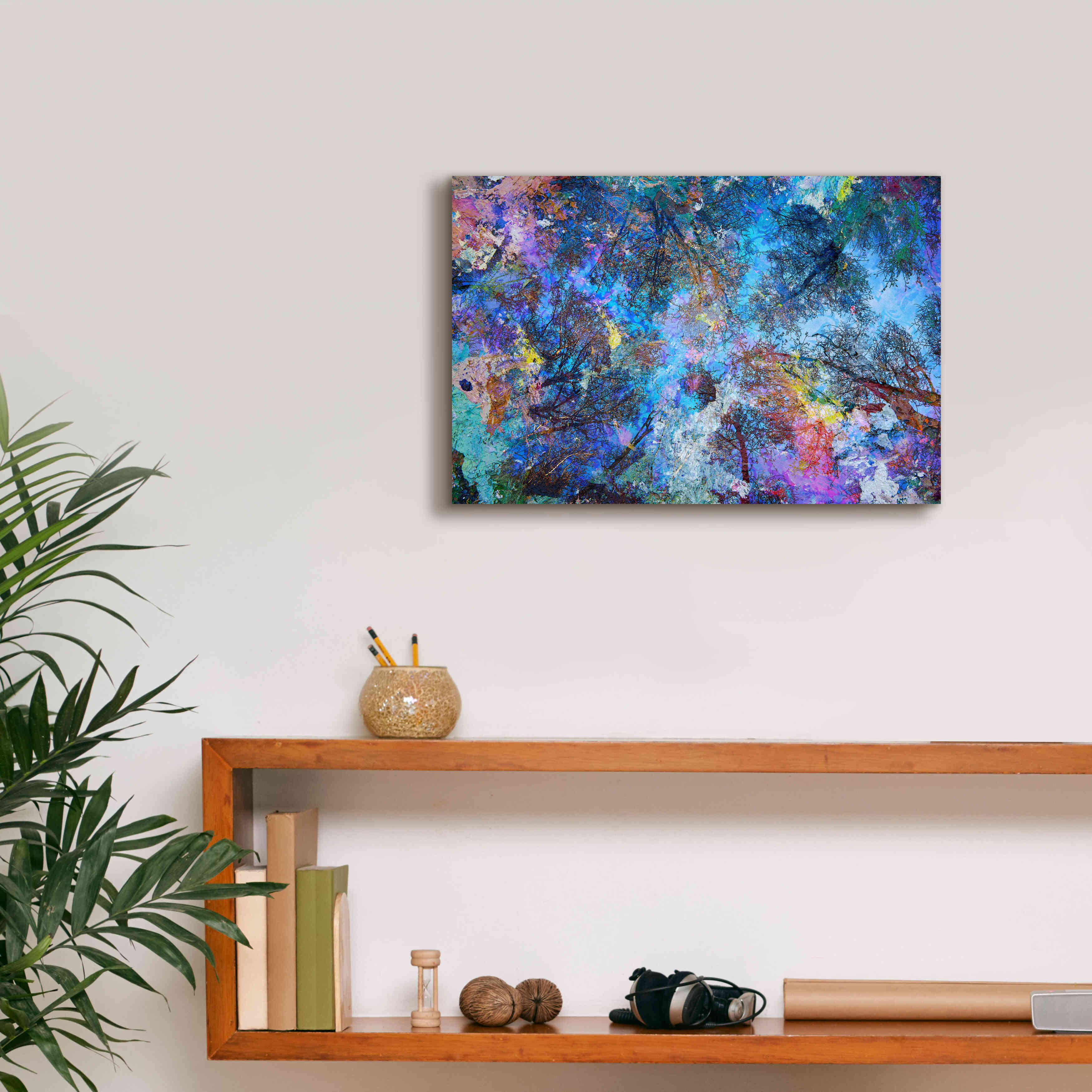 'Dreaming up to the Trees' by Michael Broom Giclee Canvas Wall Art,18x12