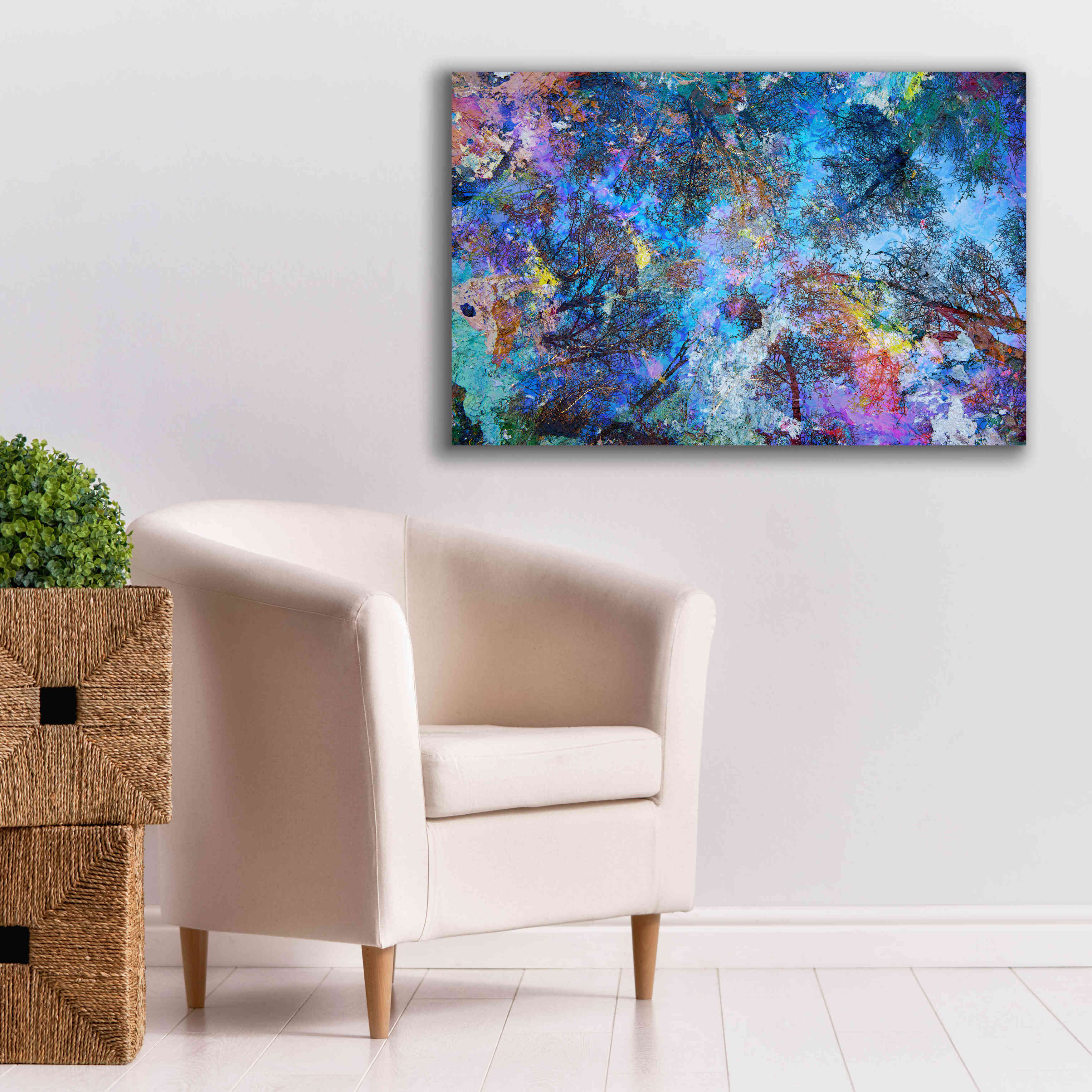 'Dreaming up to the Trees' by Michael Broom Giclee Canvas Wall Art,40x26