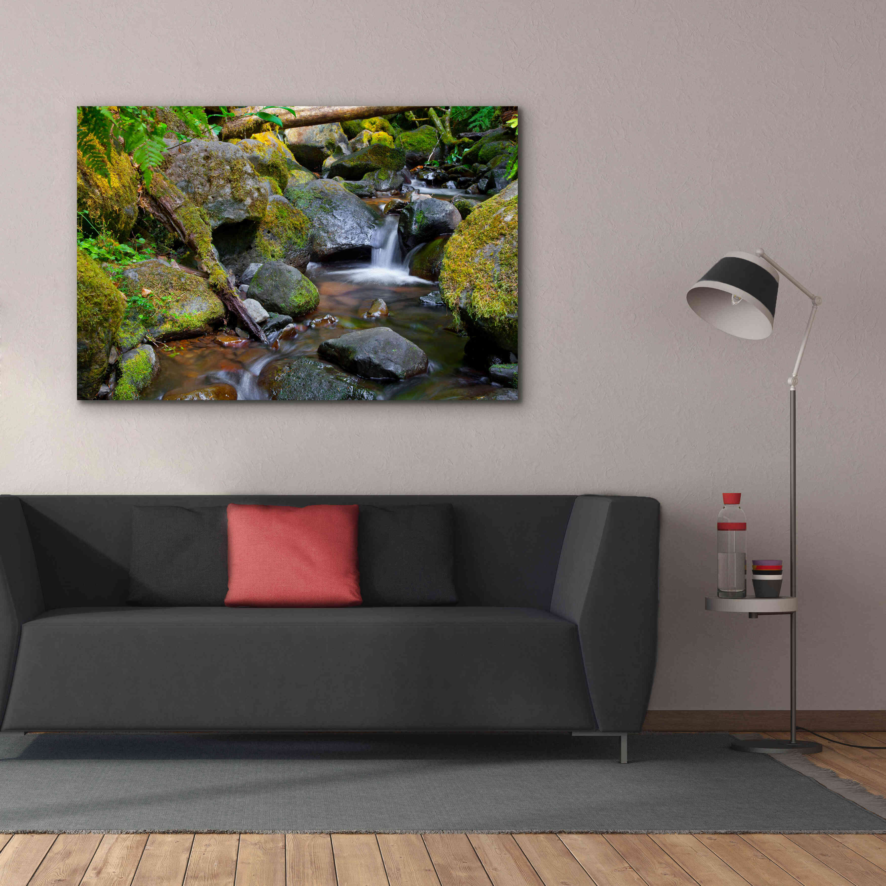 'Mossy Stream' by Michael Broom Giclee Canvas Wall Art,60x40