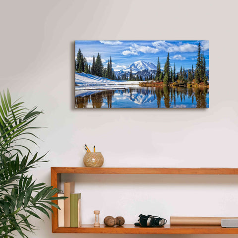 Image of 'Mt. Rainier Vista' by Michael Broom Giclee Canvas Wall Art,24x12