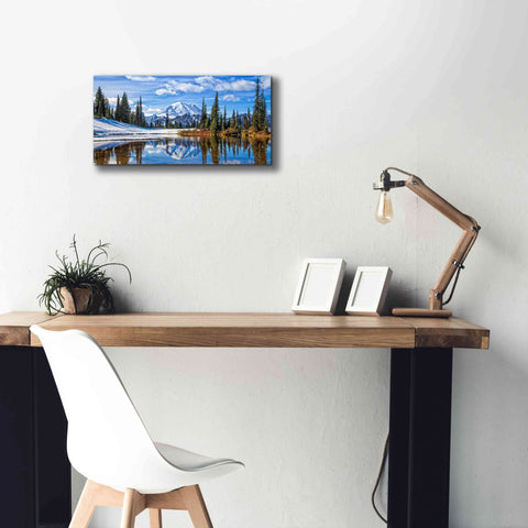 Image of 'Mt. Rainier Vista' by Michael Broom Giclee Canvas Wall Art,24x12