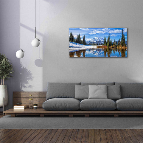 Image of 'Mt. Rainier Vista' by Michael Broom Giclee Canvas Wall Art,60x30