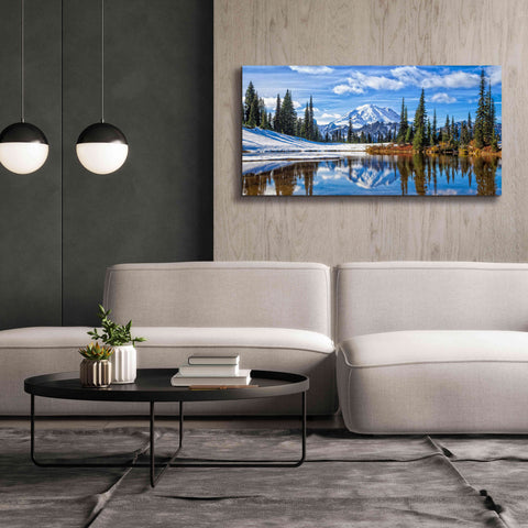 Image of 'Mt. Rainier Vista' by Michael Broom Giclee Canvas Wall Art,60x30
