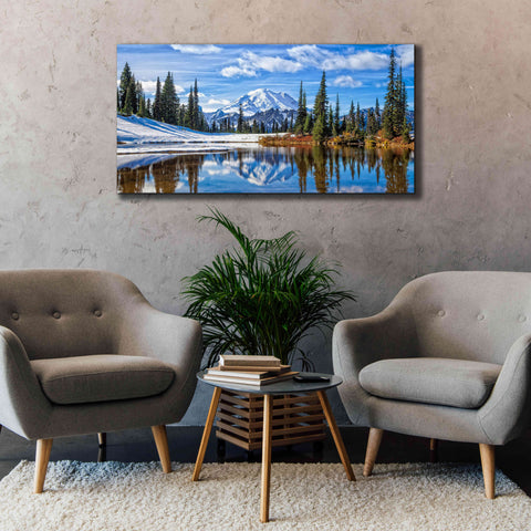 Image of 'Mt. Rainier Vista' by Michael Broom Giclee Canvas Wall Art,60x30