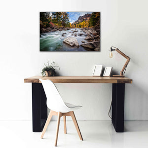 'Teton River Rush' by Michael Broom Giclee Canvas Wall Art,40x26