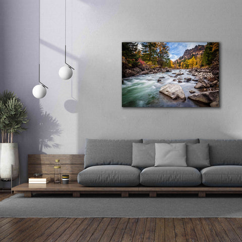 Image of 'Teton River Rush' by Michael Broom Giclee Canvas Wall Art,60x40