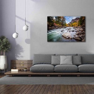 'Teton River Rush' by Michael Broom Giclee Canvas Wall Art,60x40