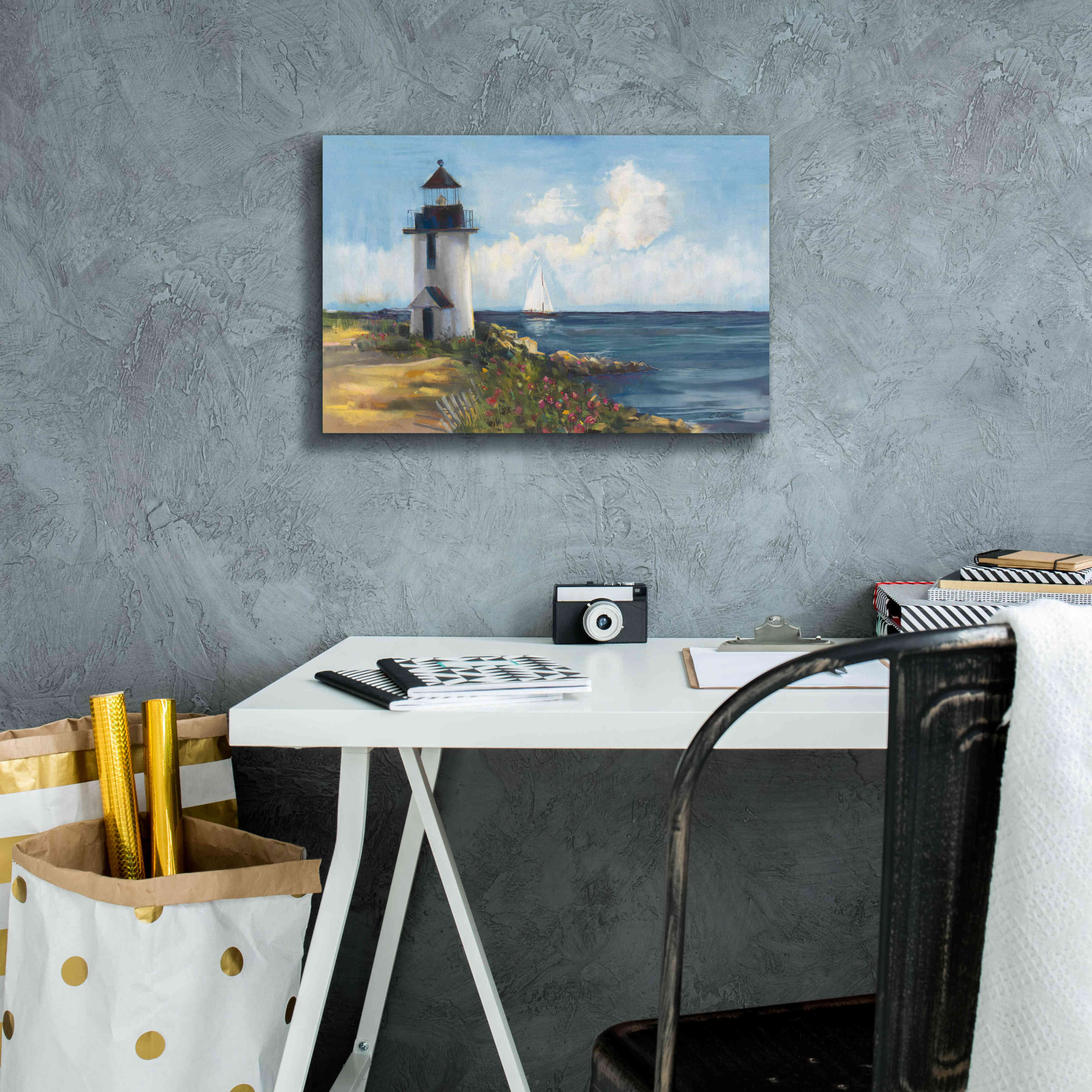 'Sunday Morning Sail' by Carol Rowan, Giclee Canvas Wall Art,18x12