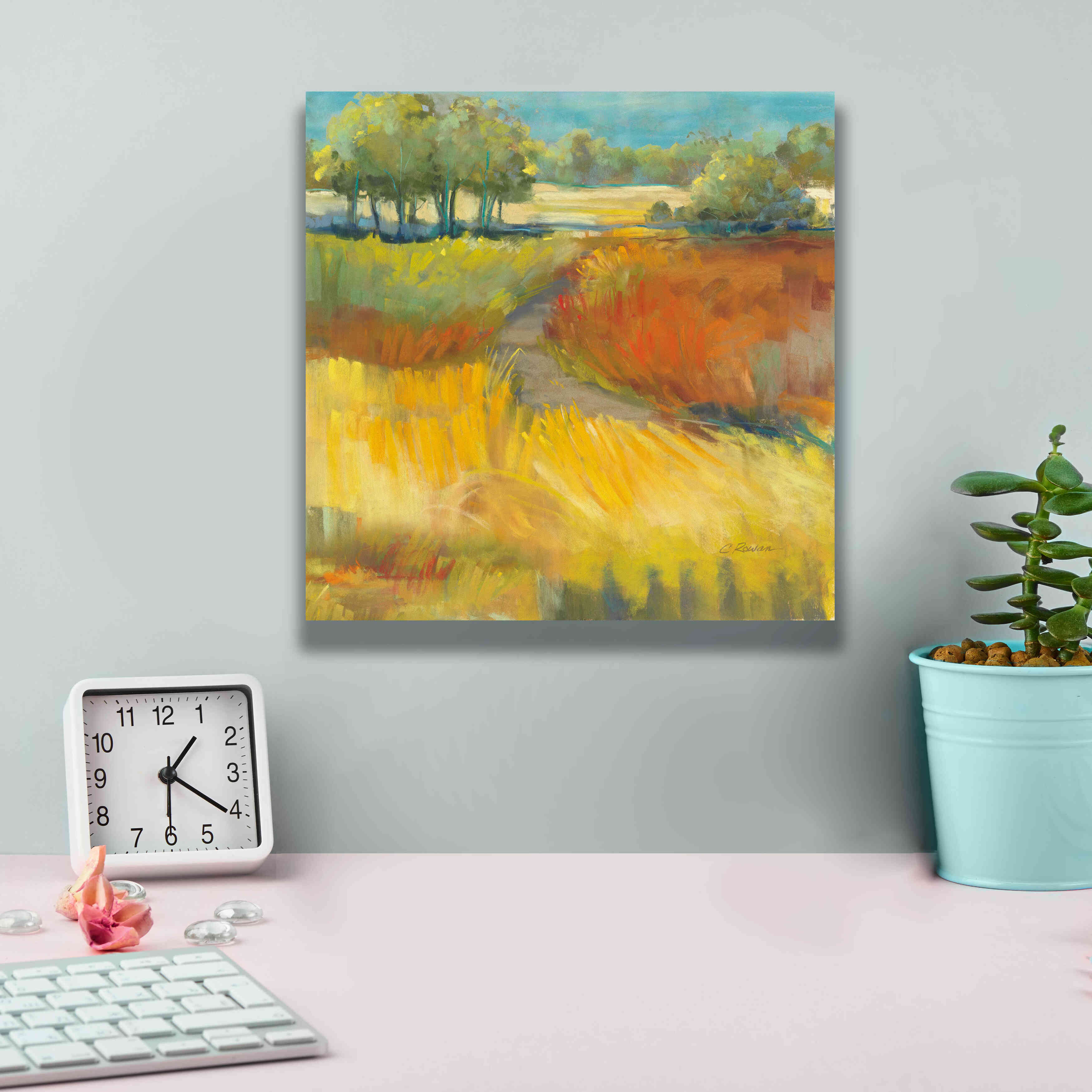 'Late Summer Landscape II' by Carol Rowan, Giclee Canvas Wall Art,12x12