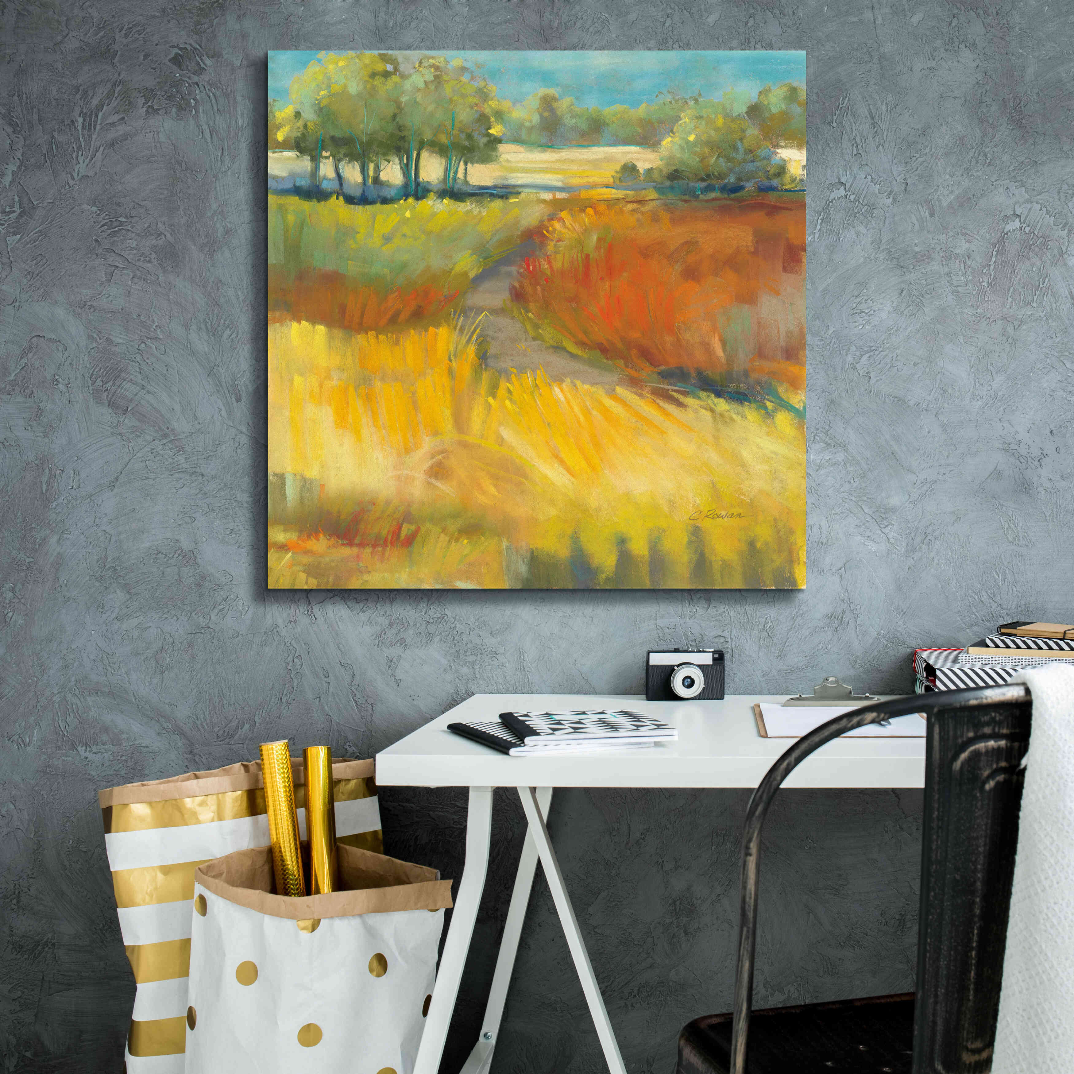 'Late Summer Landscape II' by Carol Rowan, Giclee Canvas Wall Art,26x26