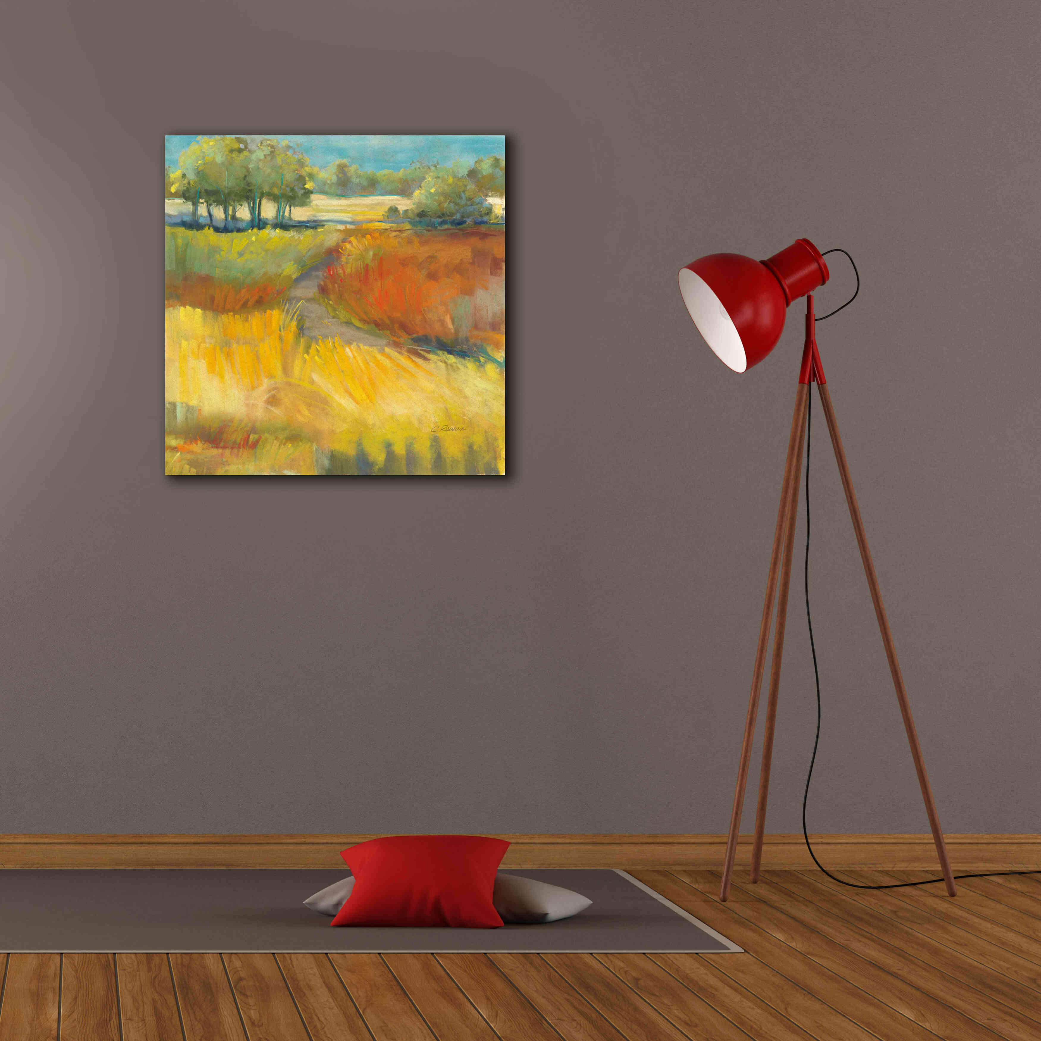 'Late Summer Landscape II' by Carol Rowan, Giclee Canvas Wall Art,26x26