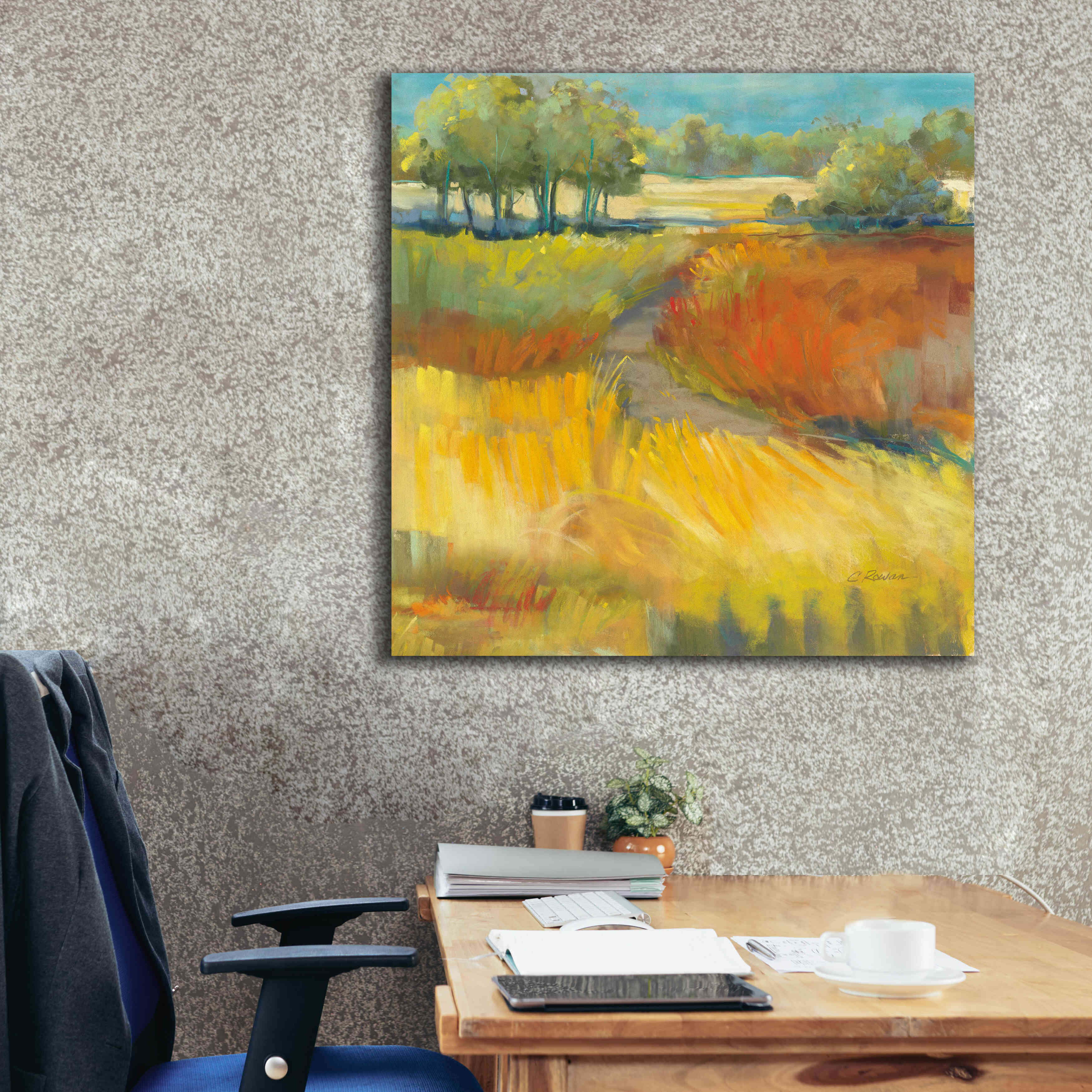 'Late Summer Landscape II' by Carol Rowan, Giclee Canvas Wall Art,37x37