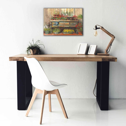 Image of 'Gardeners Table' by Carol Rowan, Giclee Canvas Wall Art,26x18