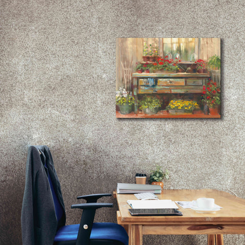 Image of 'Gardeners Table' by Carol Rowan, Giclee Canvas Wall Art,34x26