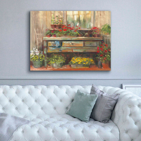 Image of 'Gardeners Table' by Carol Rowan, Giclee Canvas Wall Art,54x40