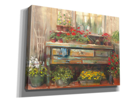 Image of 'Gardeners Table' by Carol Rowan, Giclee Canvas Wall Art