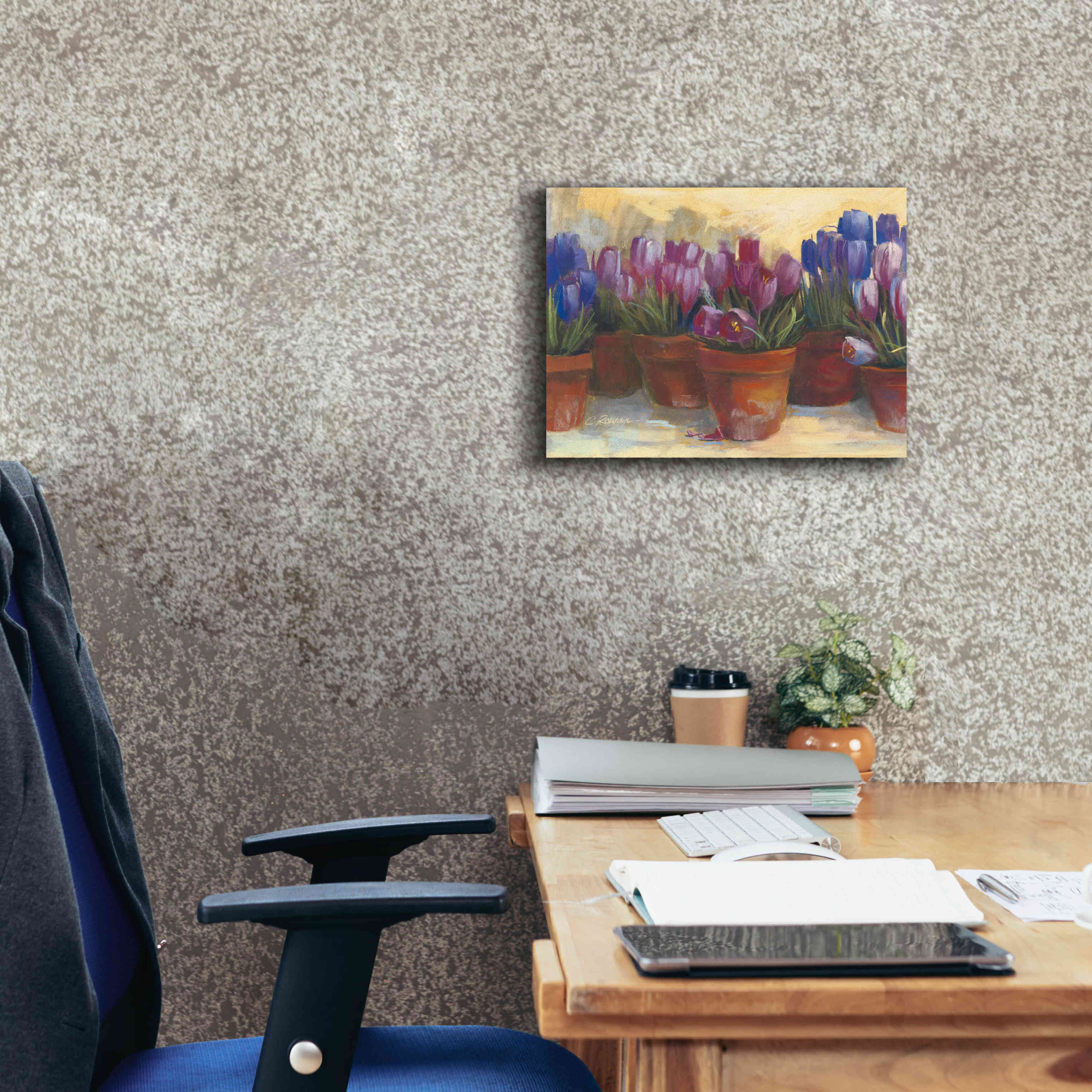 'Spring Crocus' by Carol Rowan, Giclee Canvas Wall Art,16x12