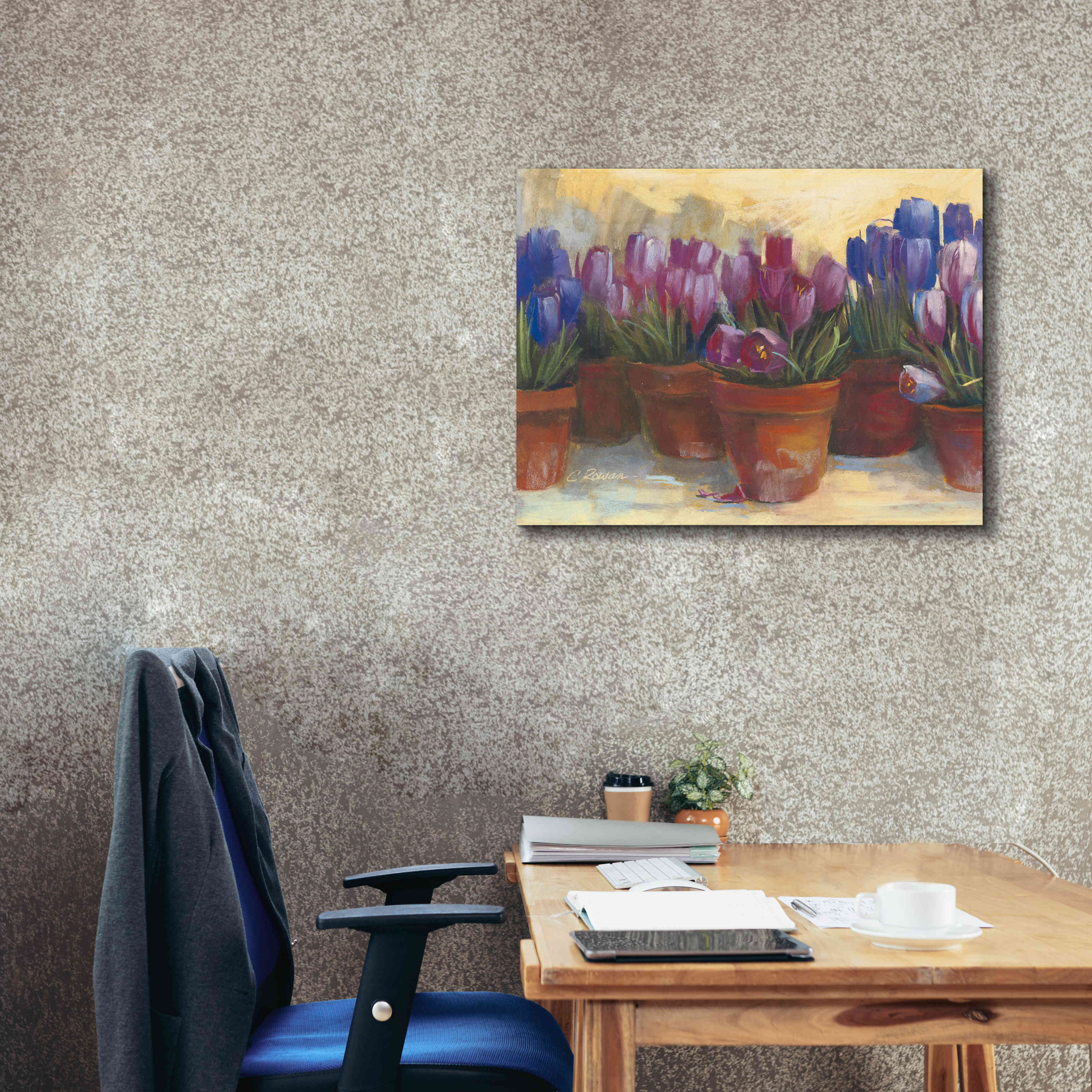 'Spring Crocus' by Carol Rowan, Giclee Canvas Wall Art,34x26