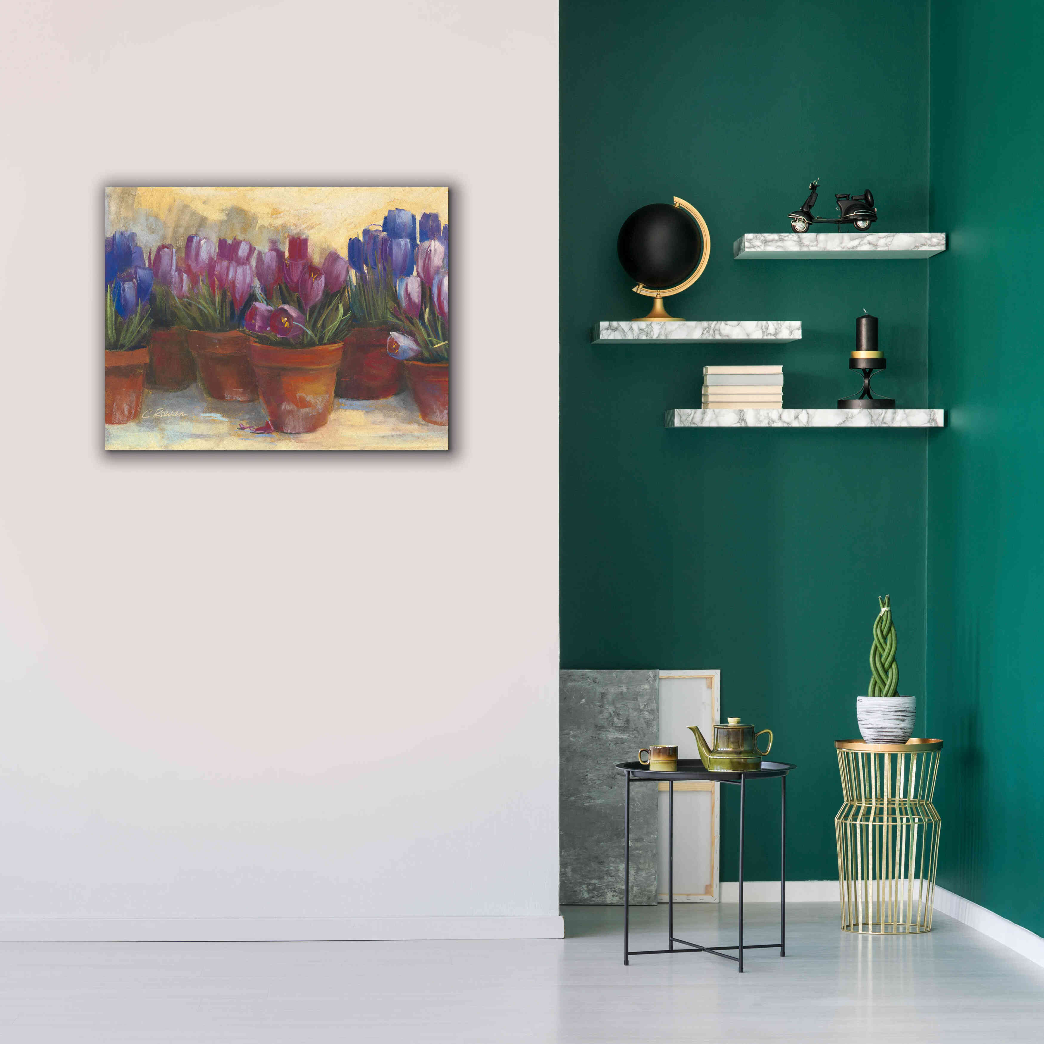 'Spring Crocus' by Carol Rowan, Giclee Canvas Wall Art,34x26