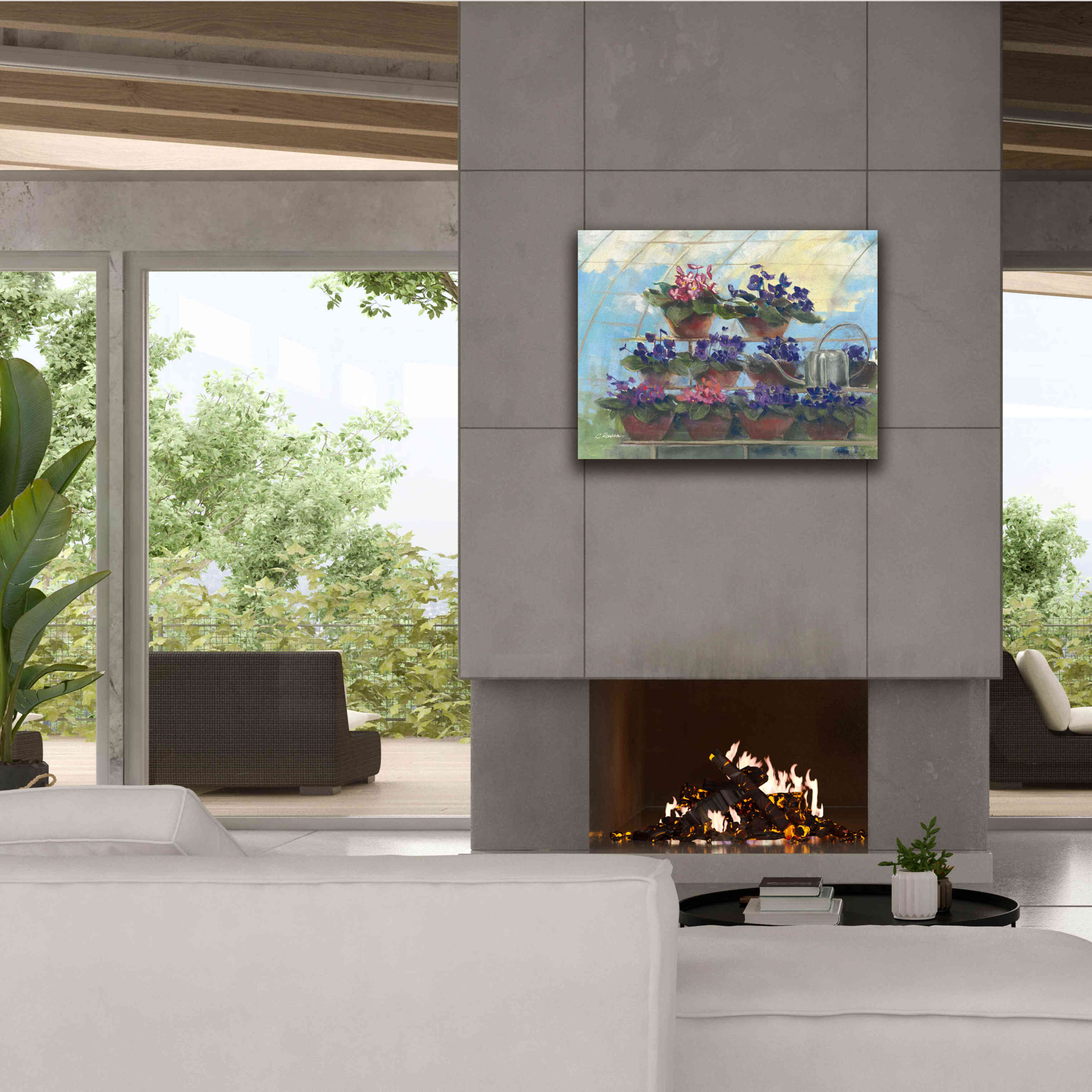 'Violets' by Carol Rowan, Giclee Canvas Wall Art,34x26