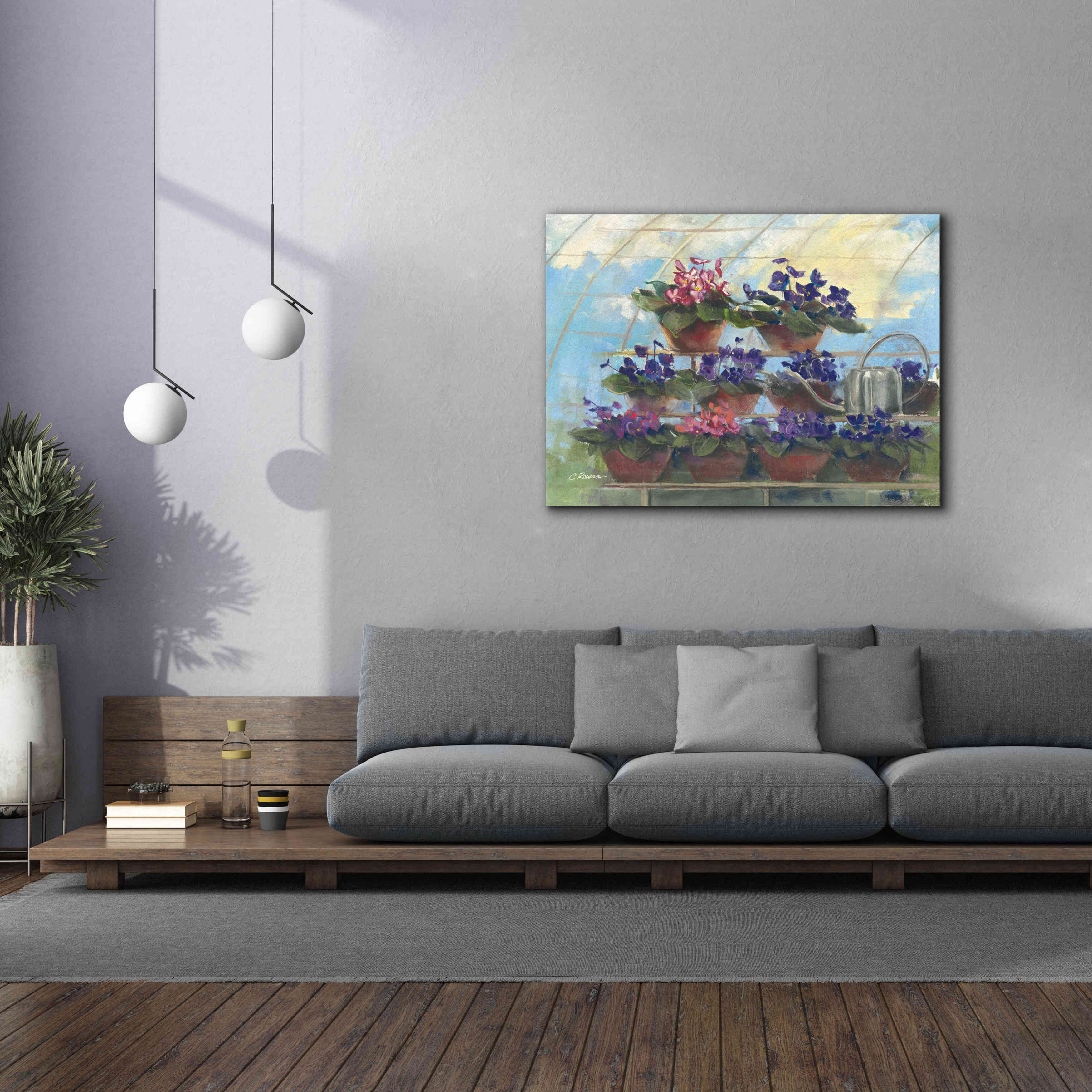 'Violets' by Carol Rowan, Giclee Canvas Wall Art,54x40