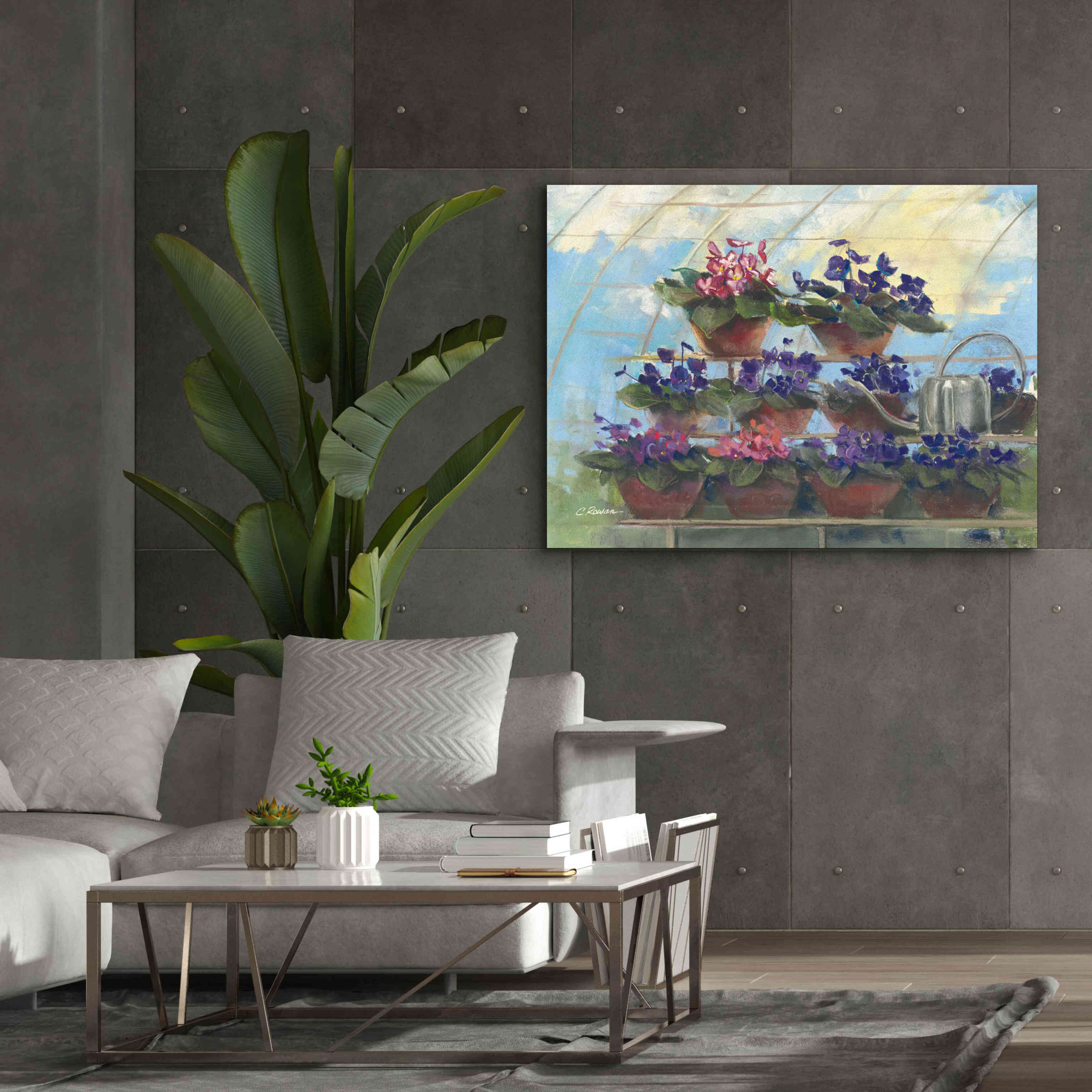 'Violets' by Carol Rowan, Giclee Canvas Wall Art,54x40