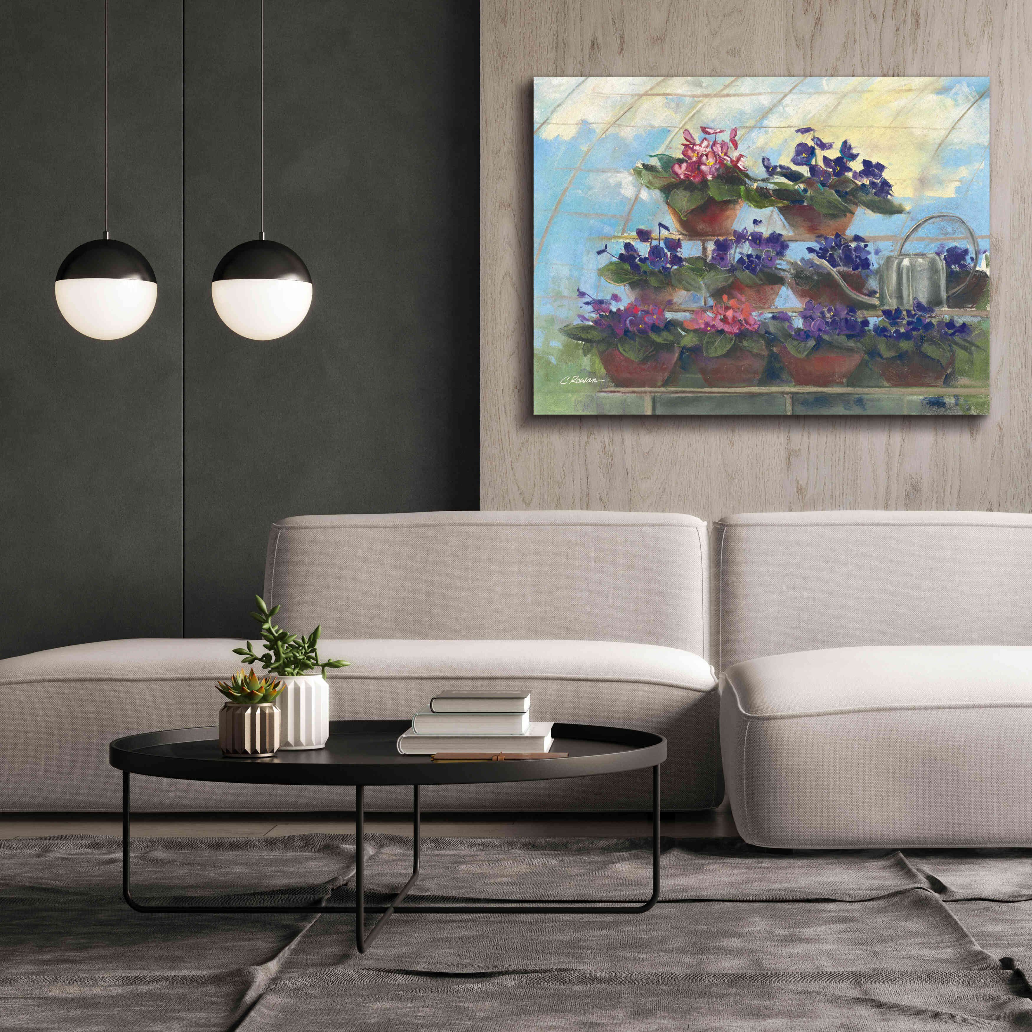 'Violets' by Carol Rowan, Giclee Canvas Wall Art,54x40