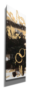 'Gold And Black Abstract Panel II' by Mike Schick, Giclee Canvas Wall Art