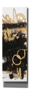 'Gold And Black Abstract Panel II' by Mike Schick, Giclee Canvas Wall Art